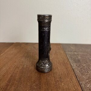 Burgess Made in USA Vintage Metal Flashlight Glass Lens Untested